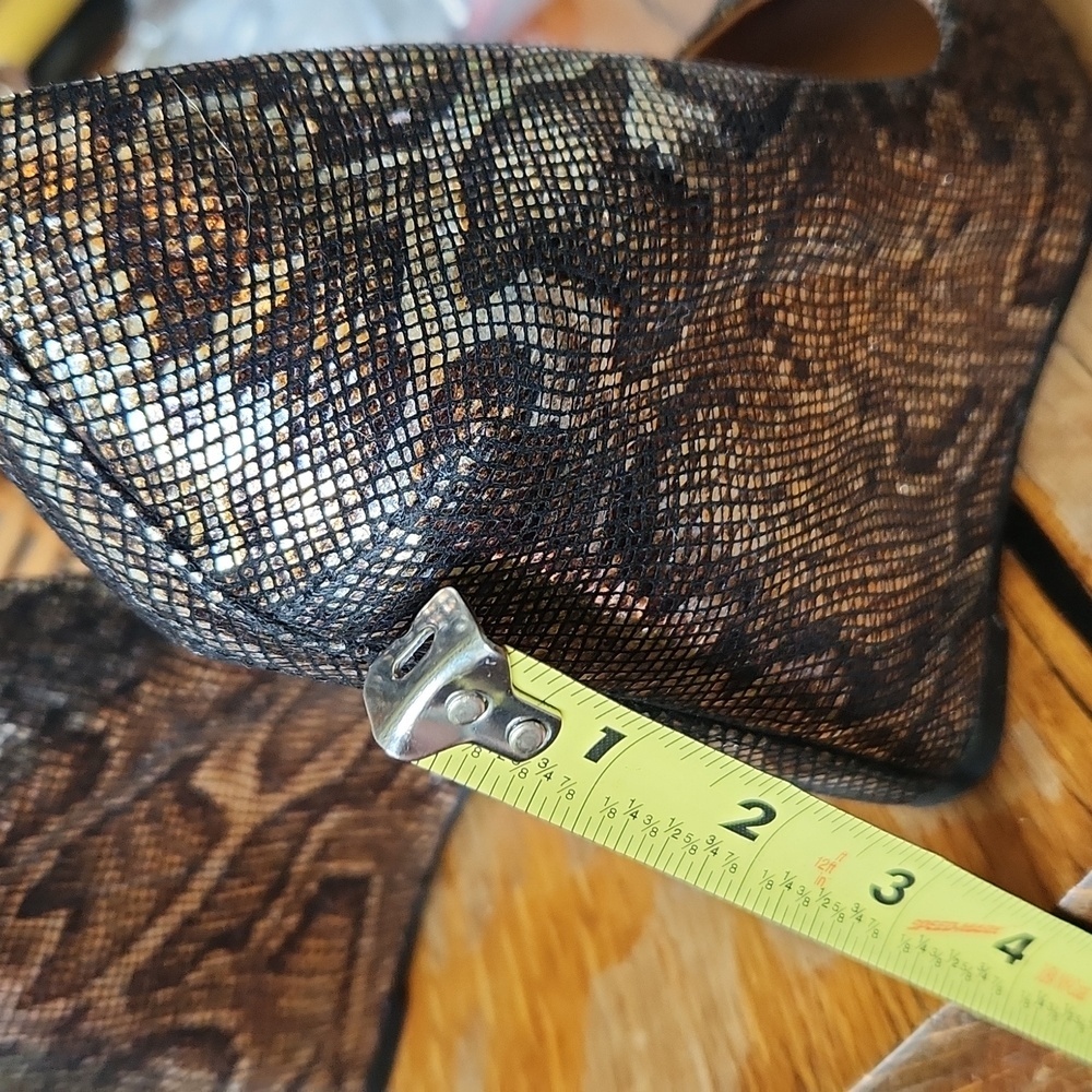 Python Golden Silver Metallic‎ Wedge Heel sz 7 - Picture 14 of 14